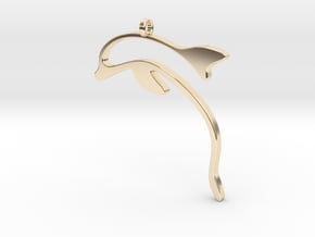 dolphin pendant in 14k Gold Plated Brass