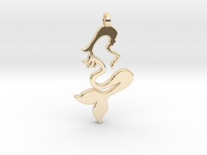 Mermaid in 14k Gold Plated Brass: Small