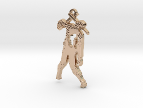 Spike The Zombie Pendant in 14k Rose Gold Plated Brass