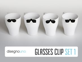 Party Accessories | Glasses (4 pz) in Black Natural Versatile Plastic