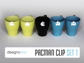 Party Accessories | Pacman (5 pz) in White Processed Versatile Plastic