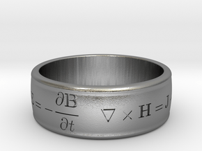 James Clerk Maxwell Ring in Natural Silver: 5 / 49