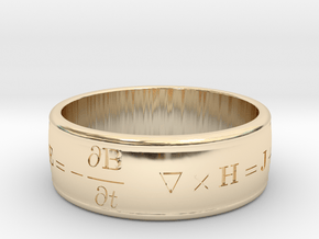 James Clerk Maxwell Ring in 14k Gold Plated Brass: 5 / 49
