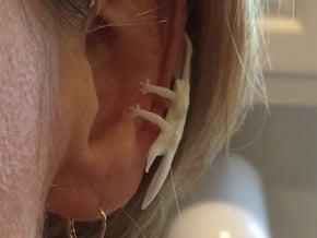 Dragon Cuff Earring Left in White Natural Versatile Plastic