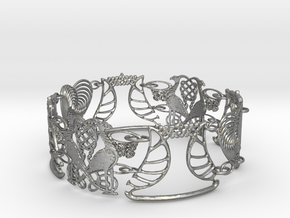 Art NOUVEAU Bracelet - Art Deco - Jugendstil in Natural Silver (Interlocking Parts)