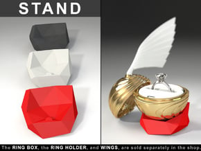 STAND (STONE MODEL) - To "Coral Snitch" Ring Box in Red Processed Versatile Plastic