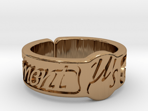 Moment Ring - Love Live in Polished Brass