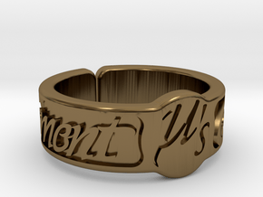 Moment Ring - Love Live in Polished Bronze