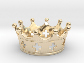 Celtic crown in 14k Gold Plated Brass