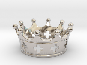 Celtic crown in Rhodium Plated Brass