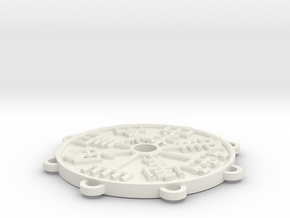 Dual-Sided Norse Medallion in White Natural Versatile Plastic