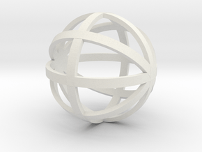 Sphere 1:12 scale decor in White Premium Versatile Plastic