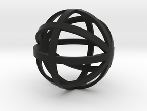 Sphere 1:12 scale decor in Black Premium Versatile Plastic