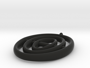 Saturn Rings Pandant in Black Natural Versatile Plastic