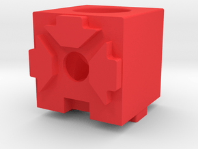 MakerBeam (10x10mm) 2 Corner Cube in Red Processed Versatile Plastic