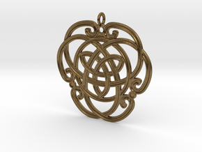 Celtic Pendant "Aoibhneas"  (EEV-nass) in Natural Bronze