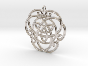 Celtic Pendant "Aoibhneas"  (EEV-nass) in Platinum