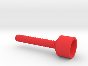 SPC outer threaded screw in Red Processed Versatile Plastic