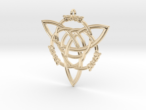 Celtic Pendant "Aisling"  (ASH-ling) in 14K Yellow Gold