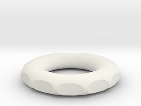 rodin coil donut circle DIY 8 cm 80mm 3.14 inch in White Natural Versatile Plastic