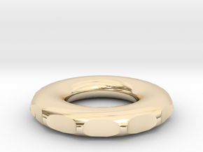 rodin coil donut circle DIY 8 cm 80mm 3.14 inch in 14K Yellow Gold
