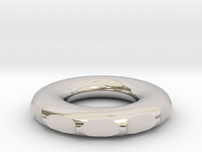 rodin coil donut circle DIY 8 cm 80mm 3.14 inch in Platinum