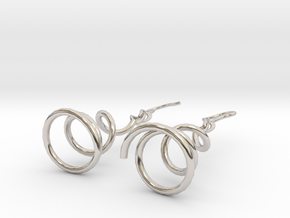 Earrings Twist 001 in Platinum