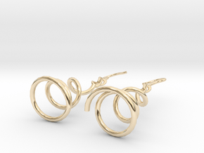 Earrings Twist 001 in 14k Gold Plated Brass