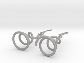 Earrings Twist 001 in Aluminum
