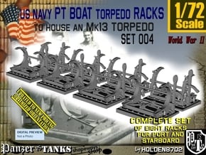1/72 PT Torpedo Rack TypC Set004 in Tan Fine Detail Plastic