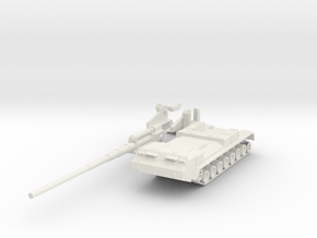 Miniature 2S7 Pion Tank - Russian in White Natural Versatile Plastic: 1:72