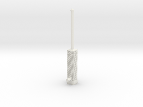 Building Side Brick Exhaust Stack N Scale in White Natural Versatile Plastic