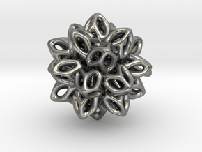 P-Spring  flower. in Natural Silver