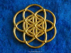 Seed Of Life in Polished Gold Steel