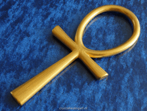 Egyptian Ankh - Large in Polished Gold Steel