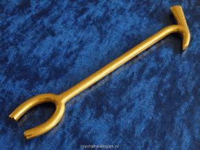 Egyptian Was Sceptre in Polished Gold Steel
