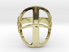 XP Deus Ring ringsize 22mm in 18k Gold Plated Brass