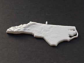 North Carolina Christmas Ornament in White Natural Versatile Plastic