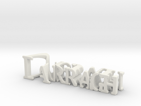 3dWordFlip: Darragh/Vickie in White Natural Versatile Plastic