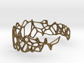 voronoi doubleshell cuff  in Polished Bronze