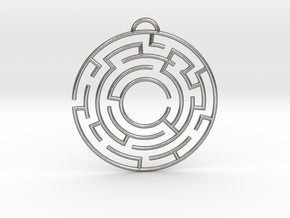 Maze Pedant in Natural Silver