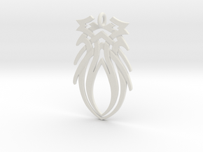 Tribal Pendant "Skyrim" in White Natural Versatile Plastic