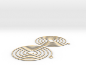 Earrings Spiral 001 in 14k Gold Plated Brass