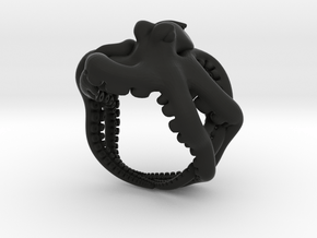 Octopus Ring2 17mm in Black Premium Versatile Plastic