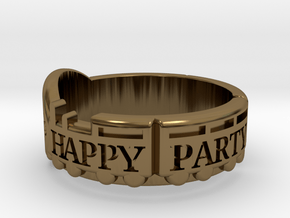 Happy Party Train Tour Ring - Love Live - Aqours in Polished Bronze