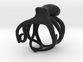 Octopus Ring 18mm in Black Premium Versatile Plastic