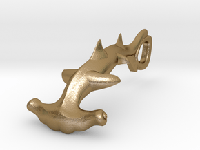 Hammerhead charm in Polished Gold Steel