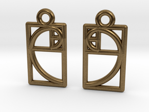 Golden Ratio Earrings in Natural Bronze