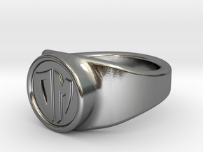 Customizable signet ring in Polished Silver