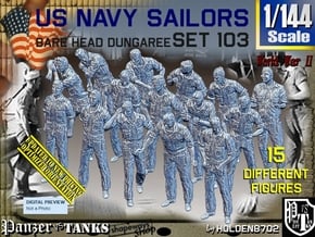 1/144 USN Dungaree Barehead Set103 in Tan Fine Detail Plastic